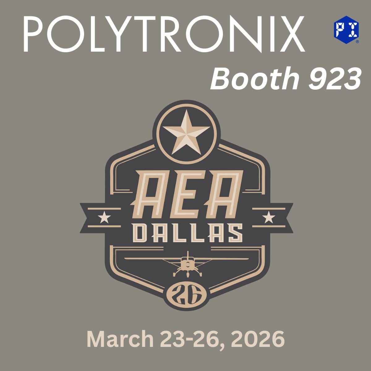Polytronix at the AEA Convention 2026 in Dallas.