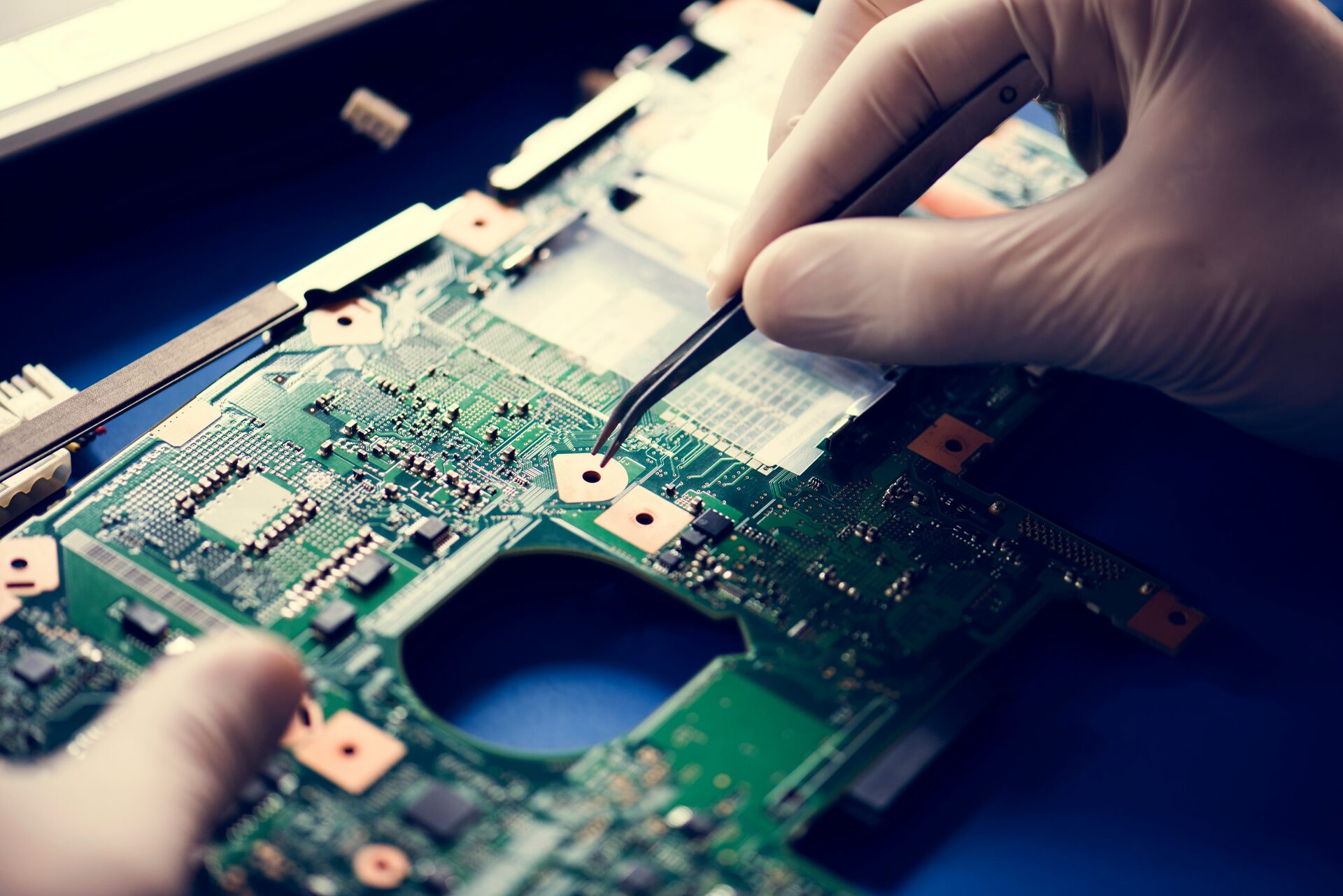 Polytronix PCB assembly image, showing printed circuit board assembly.